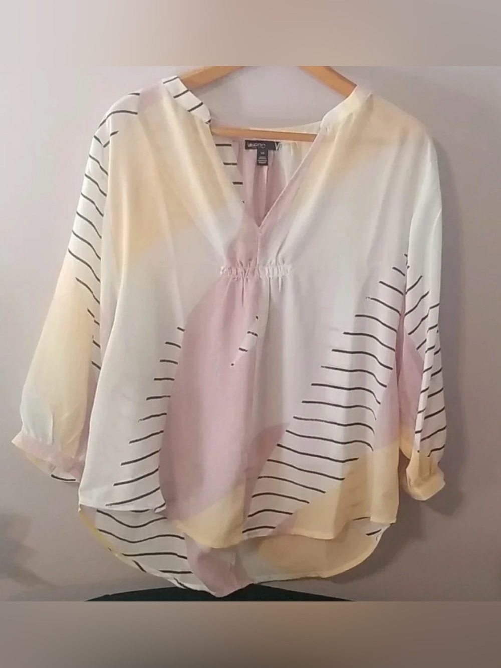 Valette Pastel Sheer Blouse Size Extra Small XS
